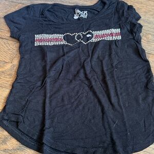 Rock Candy Black T-Shirt With Hearts